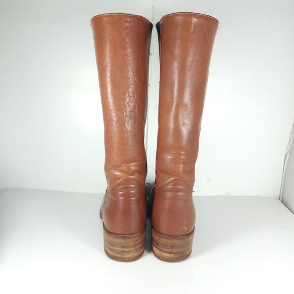 Frye Vintage 2955 Men\'s US 10,5D Brown Leather Western Campus Boots Made USA main image 12
